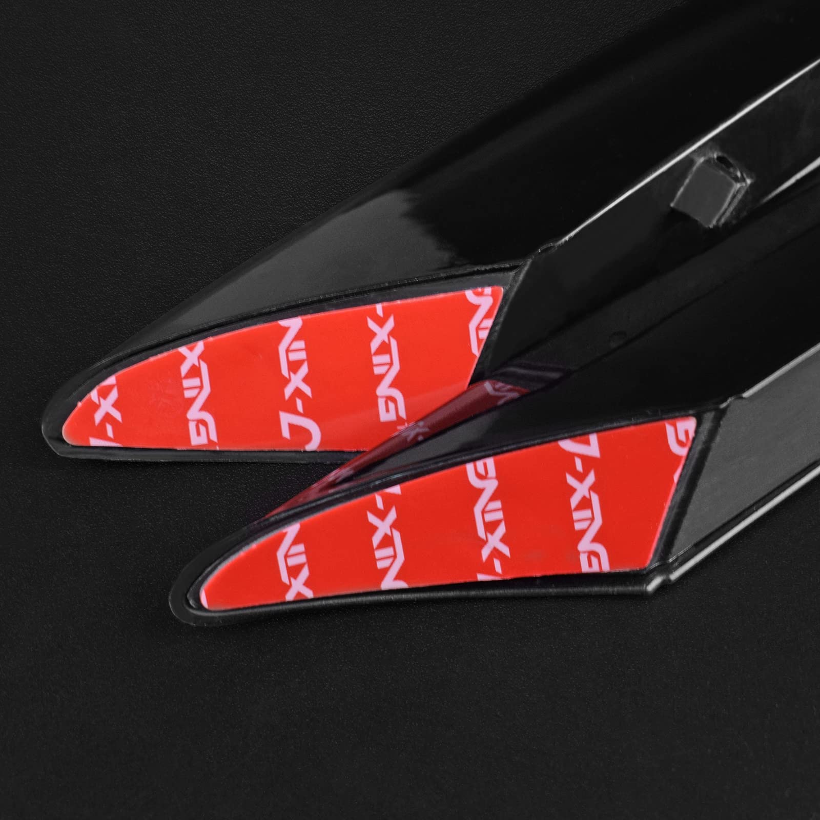 KUNGKIC Frontstoßstange Kühlergrill Lip Splitter Spoiler Compatible with Mercedes Benz C Klasse W205 2015-2018 Zubehör ABS Sport-Stil 4 Stück Coole Außendekoration(glänzend schwarz)