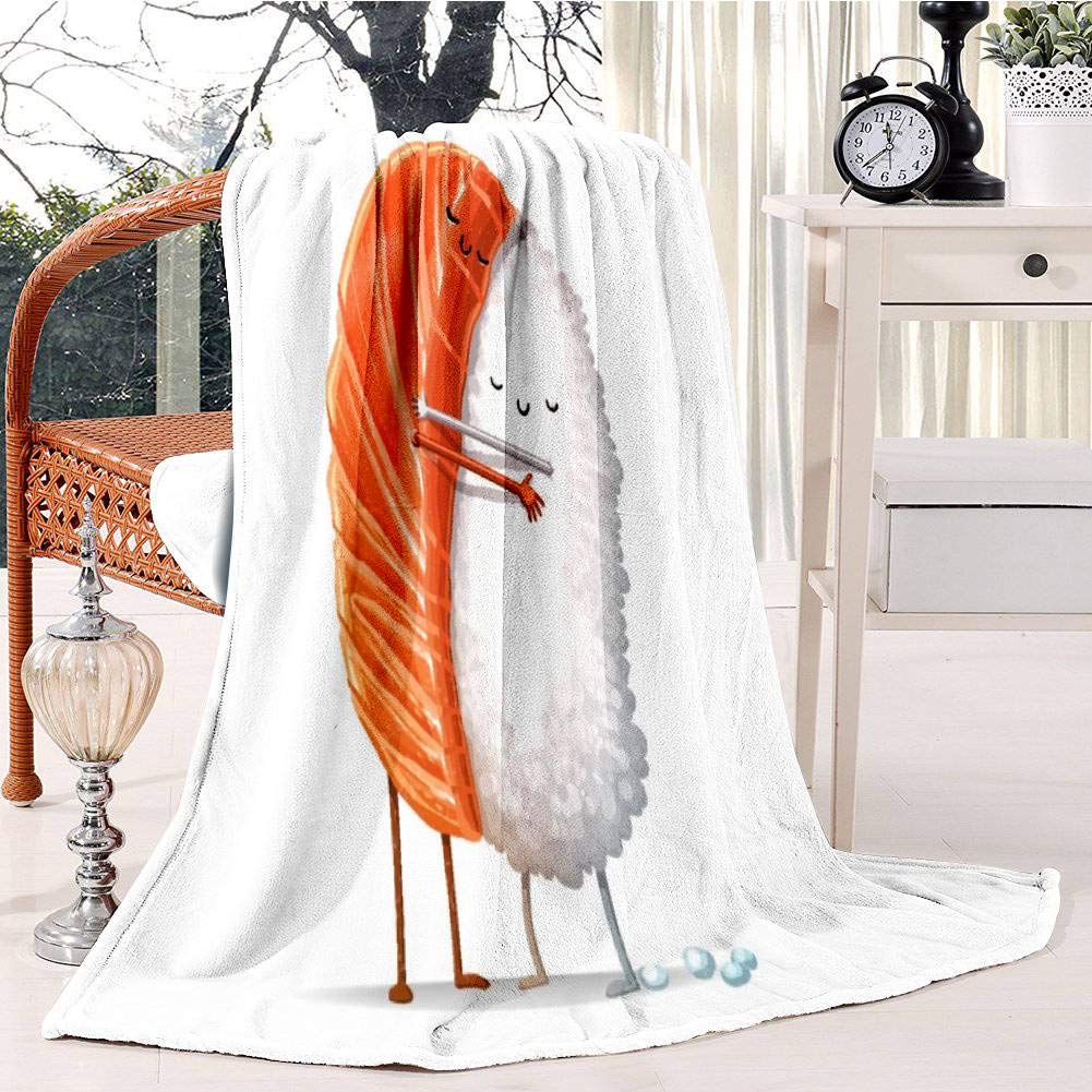 Sushi Hug Bed Blanket Plush Velvet Soft Warm Blanket Lightweight Microfiber Cozy Blanket Christmas Blanket for Bed Couch Chair Sofa, 150x200cm