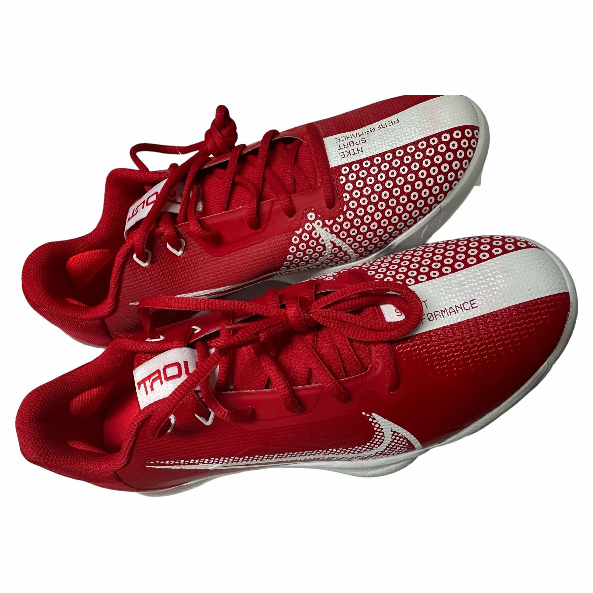 Nike Men's Force Zoom Trout7 Pro Baseball Metal Cleats Shoes University Red/White/Bright Crimson #CQ7224-602 - Size Men's 9