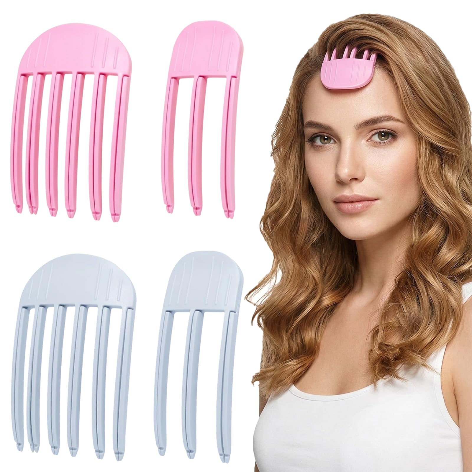 4 Pcs pettine volumizzante capelli, volume capelli, Clip Volumizzante per Capelli, per Aumentare il Volume alla Radice, la Spazzola Styling Dona Maggiore Pienezza ai Capelli