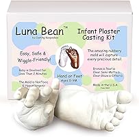 Luna Bean Baby Keepsake Hand Casting Kit - Plaster Hand Mold Casting Kit for Infant Hand & Foot Mold - Baby Casting Kit...