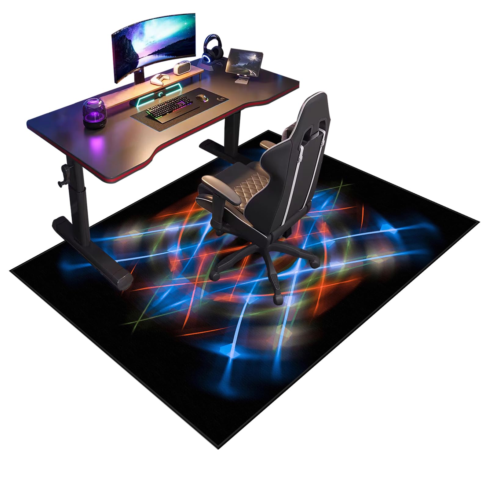 Heavy Duty Office Gaming Chair Mats for Hardwood Floor Non-Slip Desk Chair Mat Low Pile Floor Protectors Mat for Rolling Chair Computer Chair Carpet Mat for Tile Laminate Rolling Chair 180 x 230 cm