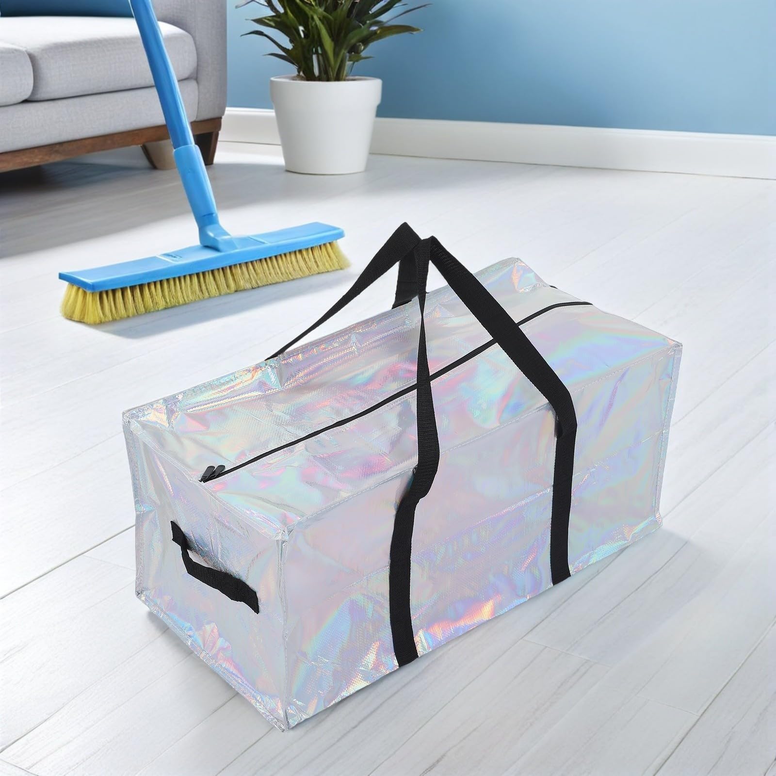 PRETYZOOM 4 Piezas Bolsa de Mudanza para Almacenamiento y Asas Anchas Extra Grande de Tela Oxford con Cremallera Reforzada y Transporte de Ropa