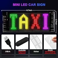 Vista 5 de Letrero de luz para automóvil, panel de matriz LED flexible programable de 6.7 x 2.7 pulgadas, control de aplicación Bluetooth, patrón de texto