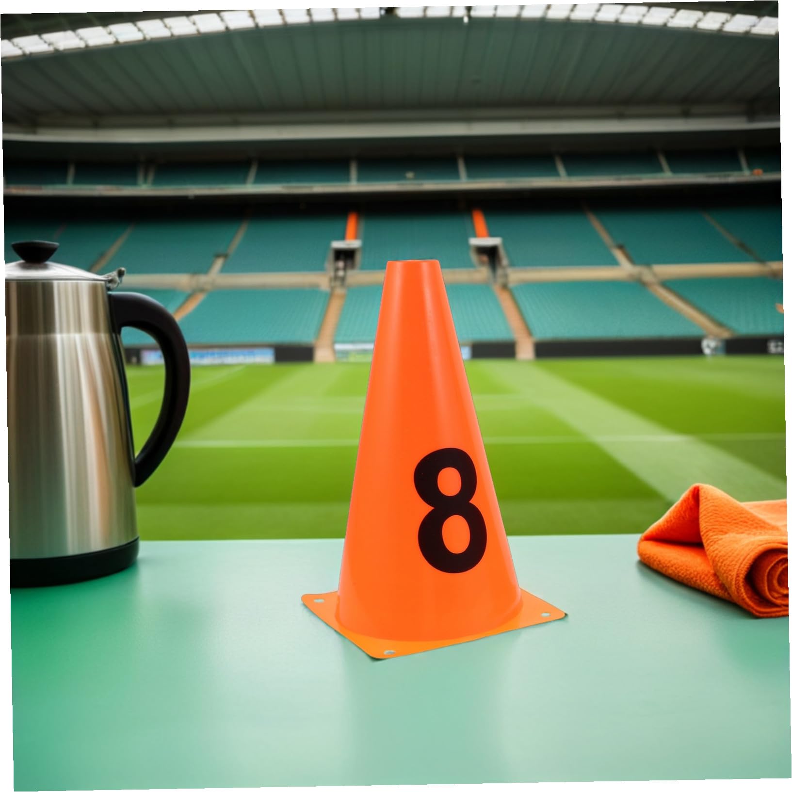 10 Unidades De Conos De Práctica Pequeños con Forma De Cilindro con Logotipo De Entrenamiento De Fútbol ​​Equipo De Entrenamiento De Agilidad para Fútbol ​​Conos Deportivos De