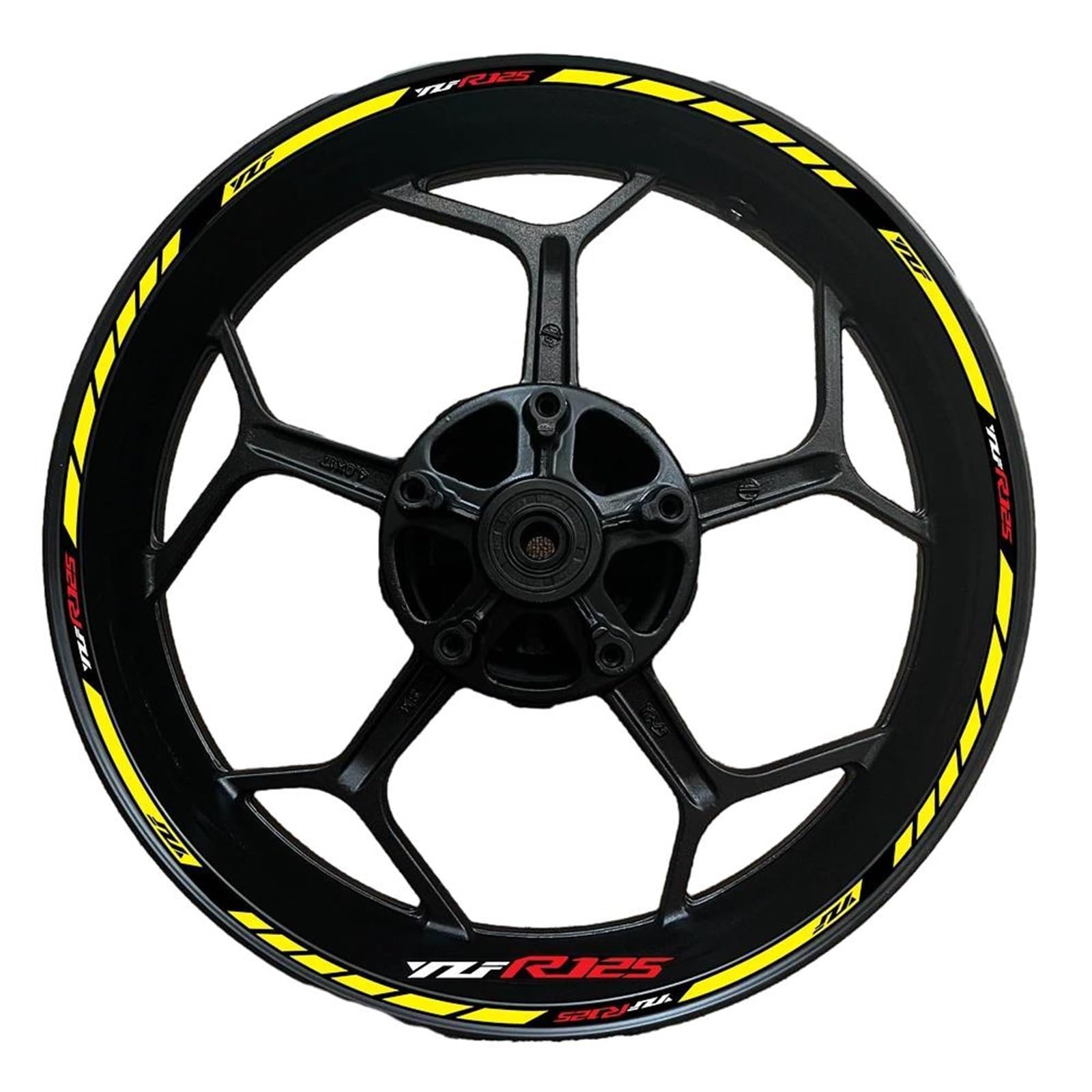Applique for for YZF R125 for YZFR125 Motorcycle Wheel Hub Decals Decorative Stickers Reflective Stickers(15)