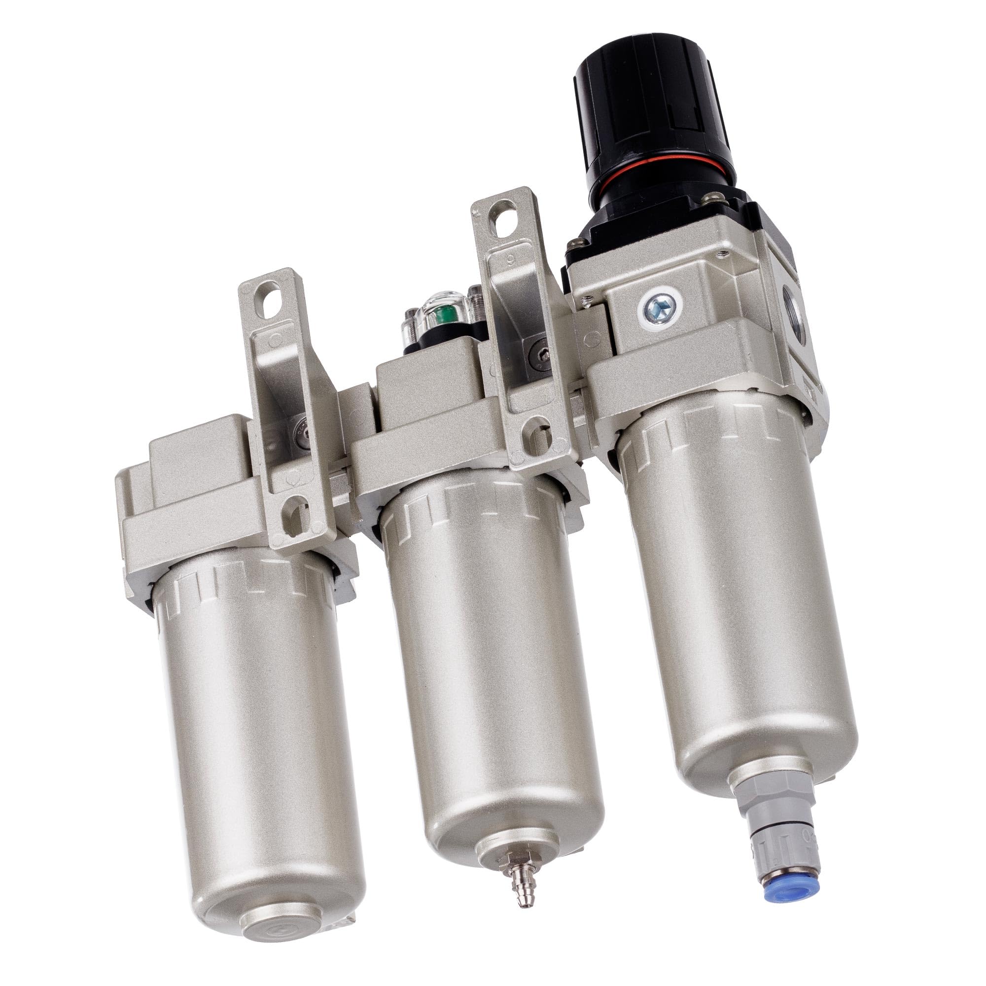 TC Technic – Filtro de aire para compresor – Unidad de mantenimiento – 3 etapas | Sistema de filtración de 3 etapas – para sistemas de aire comprimido y talleres de pintura – mejora la calidad del aire.