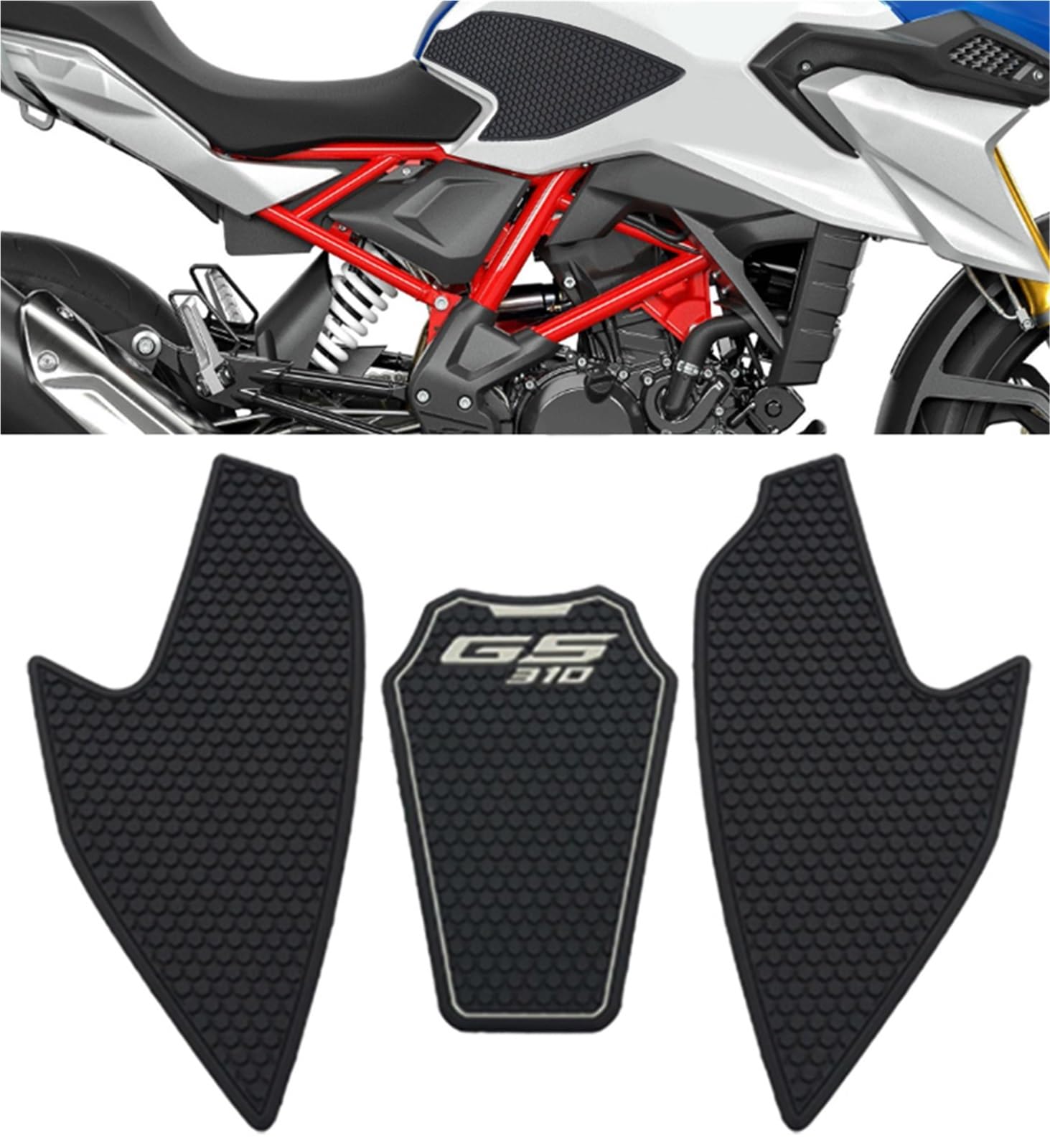 Für G310GS Motorradseiten -Kraftstoff -Tankaufkleber -Pad -Gummiaufkleber