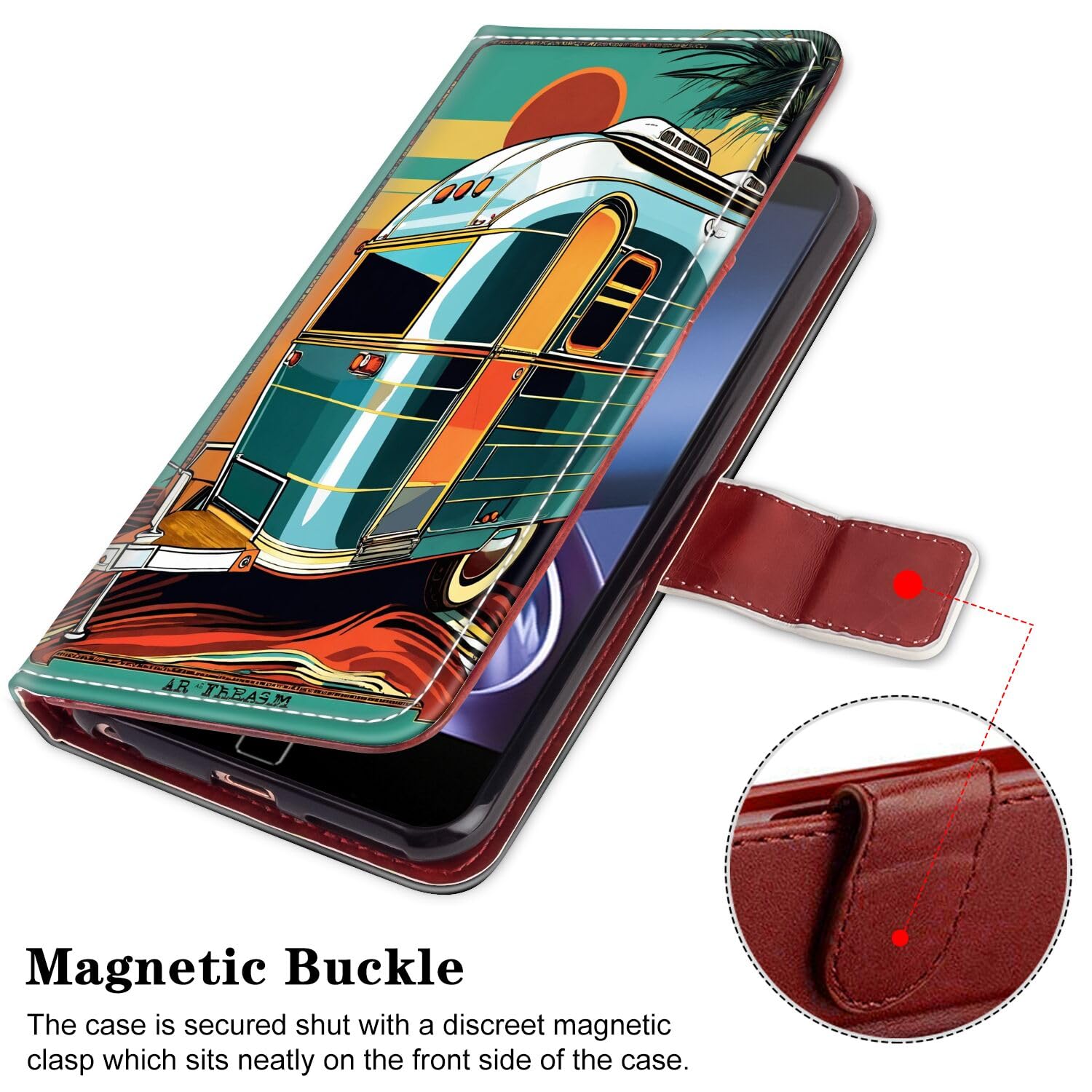 Custodia Portafoglio Google Pixel 6a TOMYOU - Pelle PU Con Supporto E