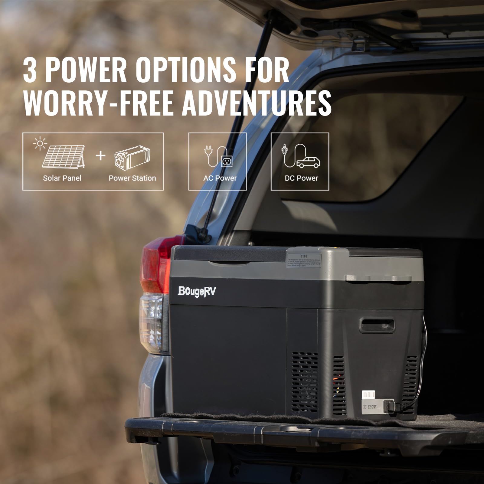 BougeRV CRPRO 12V Compressor Fridge Freezer 20L Car Fridge Portable Car Refrigerator 12/24V DC 110-240V AC for Camping Outdoor Travel Campervan RV Boat Home, -22℃ to 10℃, Battery Not Included — view 7