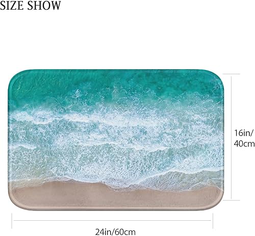 Miniatura 3 de Britimes Tapetes de baño para baño, tapetes de baño, antideslizantes, estilo bohemio, cubierta lavable, tapete de suelo, decoración de baño, 16 x 24