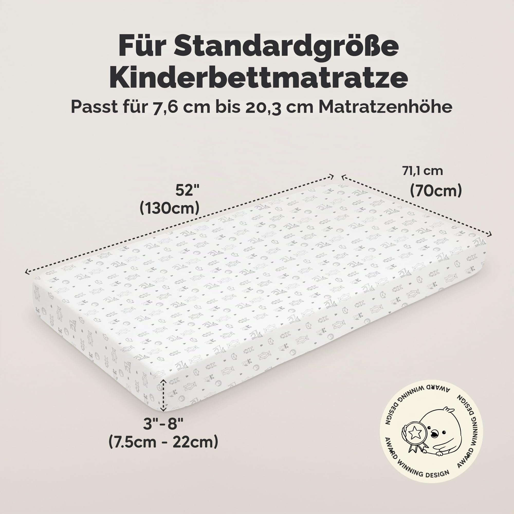 Baby Spannbettlaken 70x140 - Baby Bettwäsche Spannbetttuch, 2er Pack Bettlaken Babybett, Spannbettlaken Kinderbett, Spannbettlaken für Babybetten, Baumwolle Bettlaken Kinderbett(Woodland) | Spannbettlaken für Kinderbetten, neutral, atmungsaktiv, für Babyb