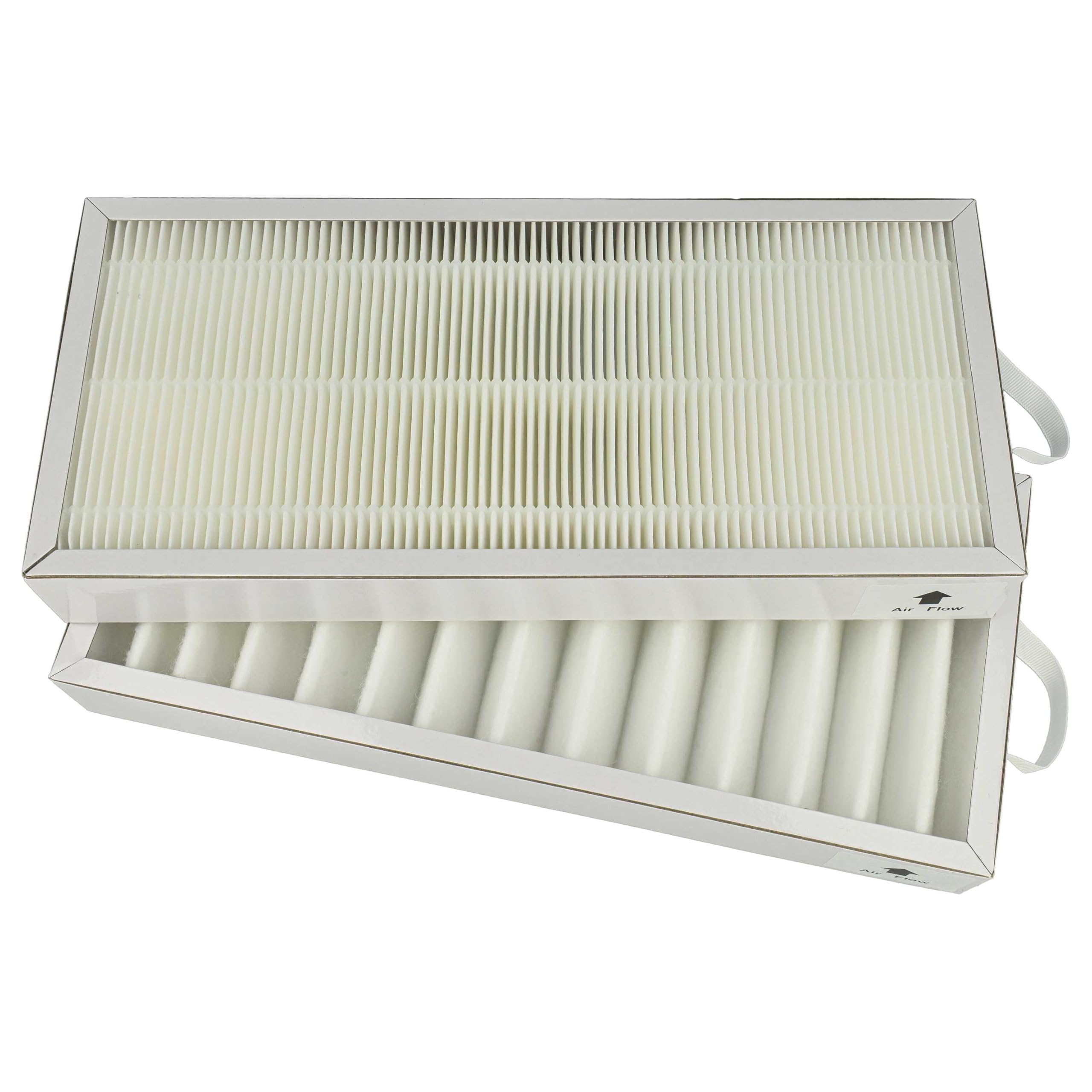 vhbw Filterset kompatibel mit Pluggit Avent P300N, AP300, P300 Lüftungsgerät - Luftfilter G4 / F7 (6 Stück), 35 x 16 x 4,5 cm, Weiß