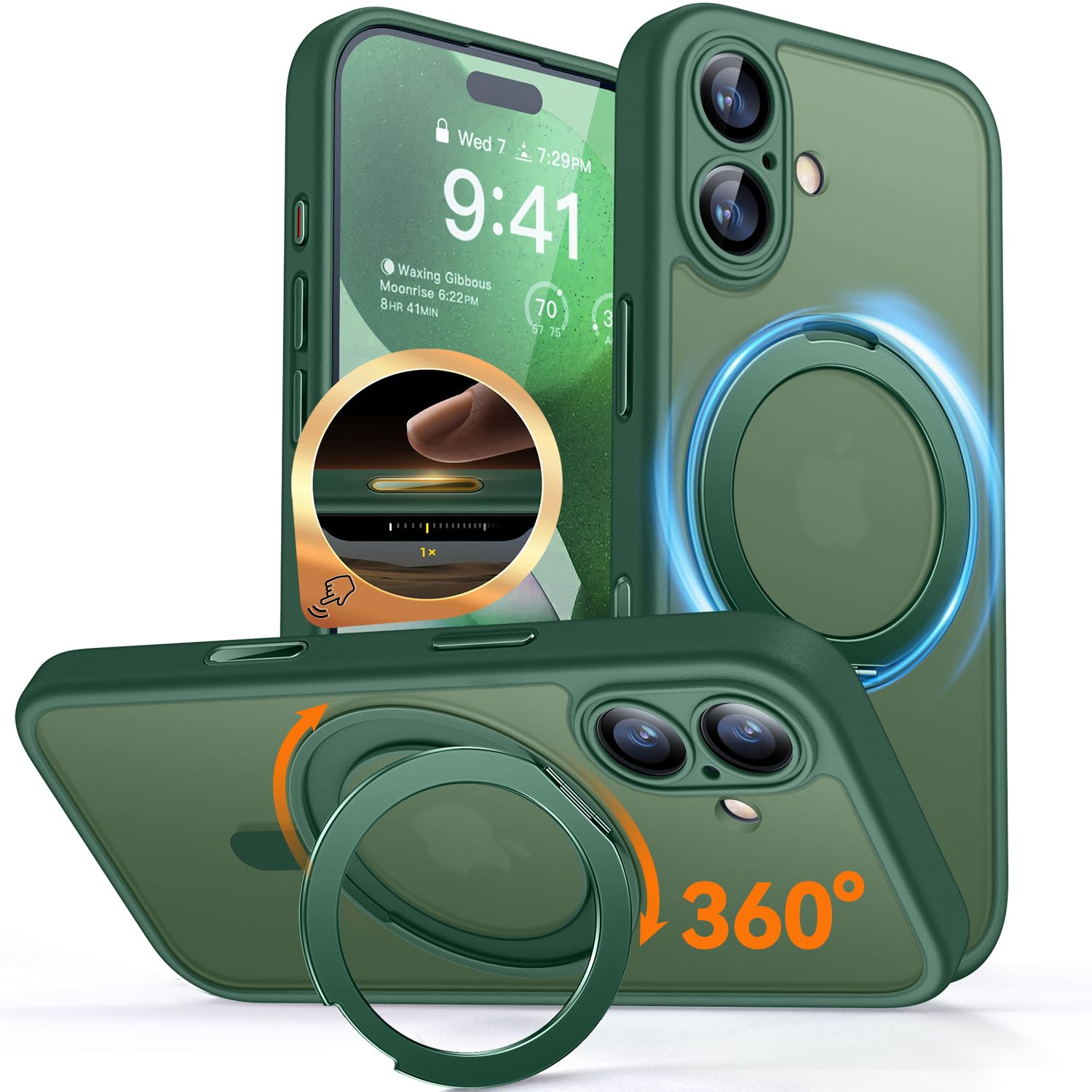 CANSHN Magnetisch für iPhone 13 14 15 16 Hülle 0606