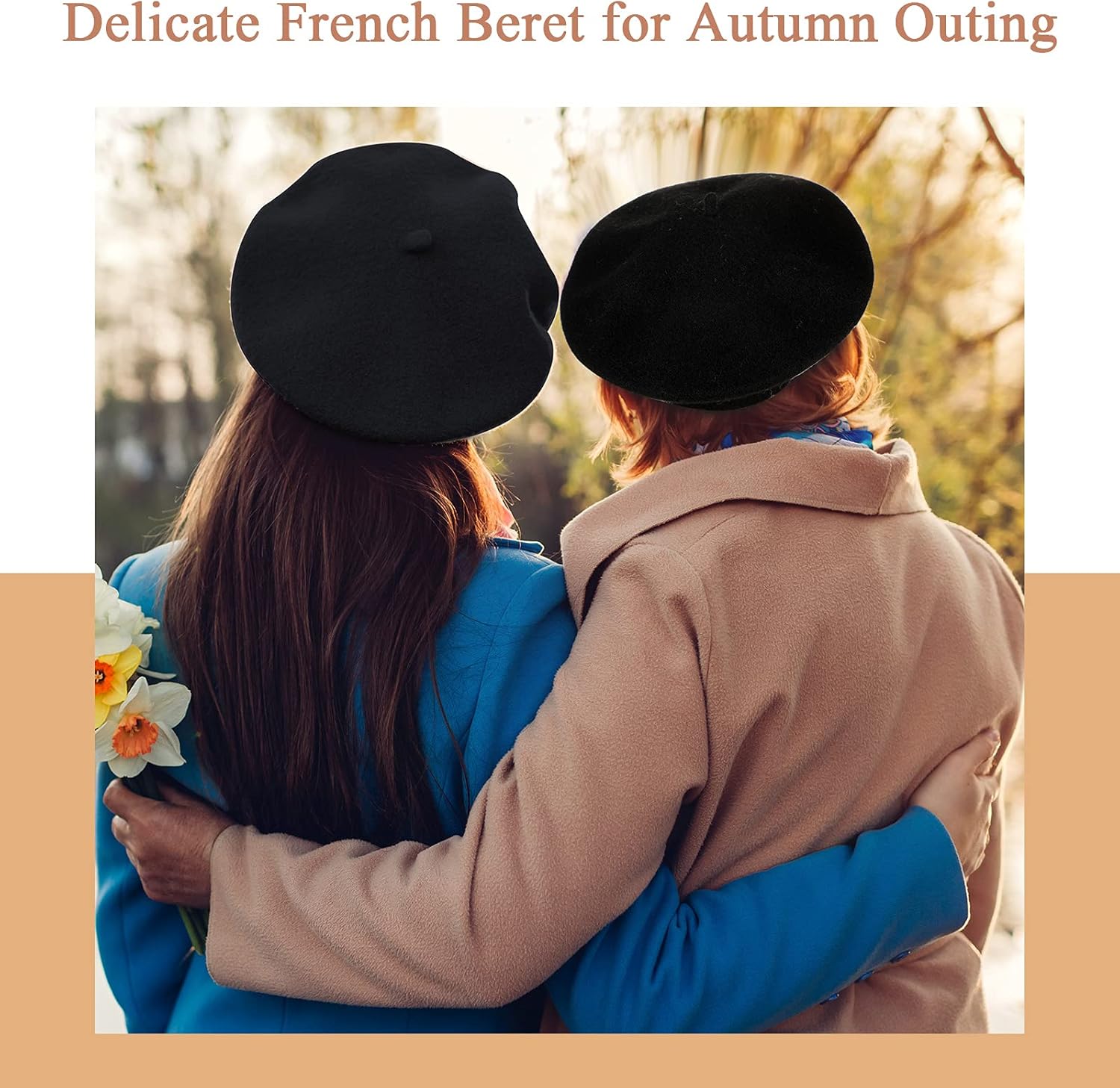 BBTO 8 Pieces Beret Hats for Women Wool French Hats Artistic Solid Color Winter Beanie Cap for Women Men Lady - Image 7