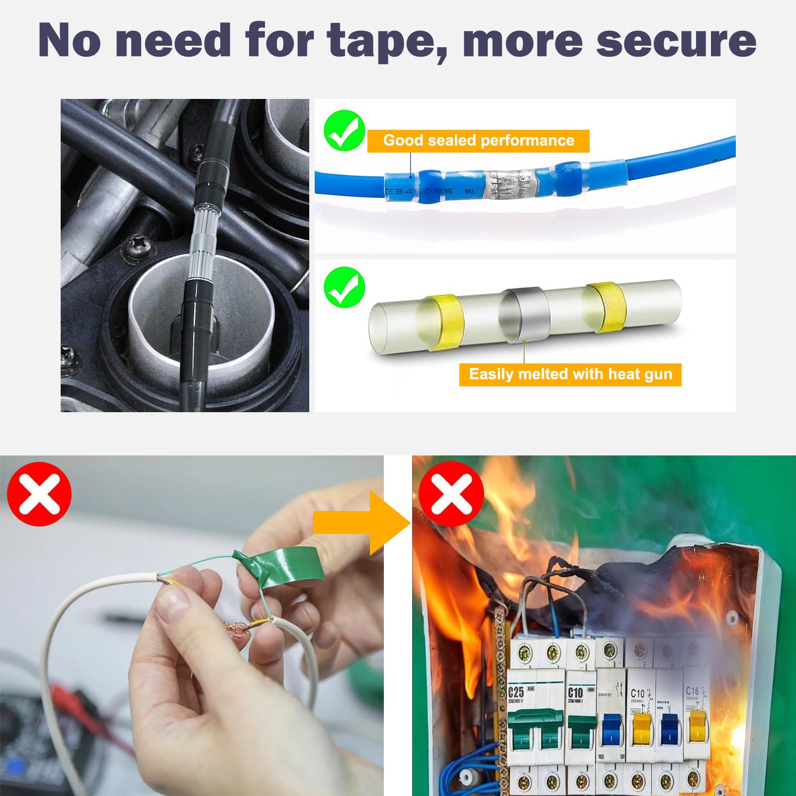 Set Di 120 Connettori Per Saldatura, 26 U2013 10 AWG, Connettori - Foto 4