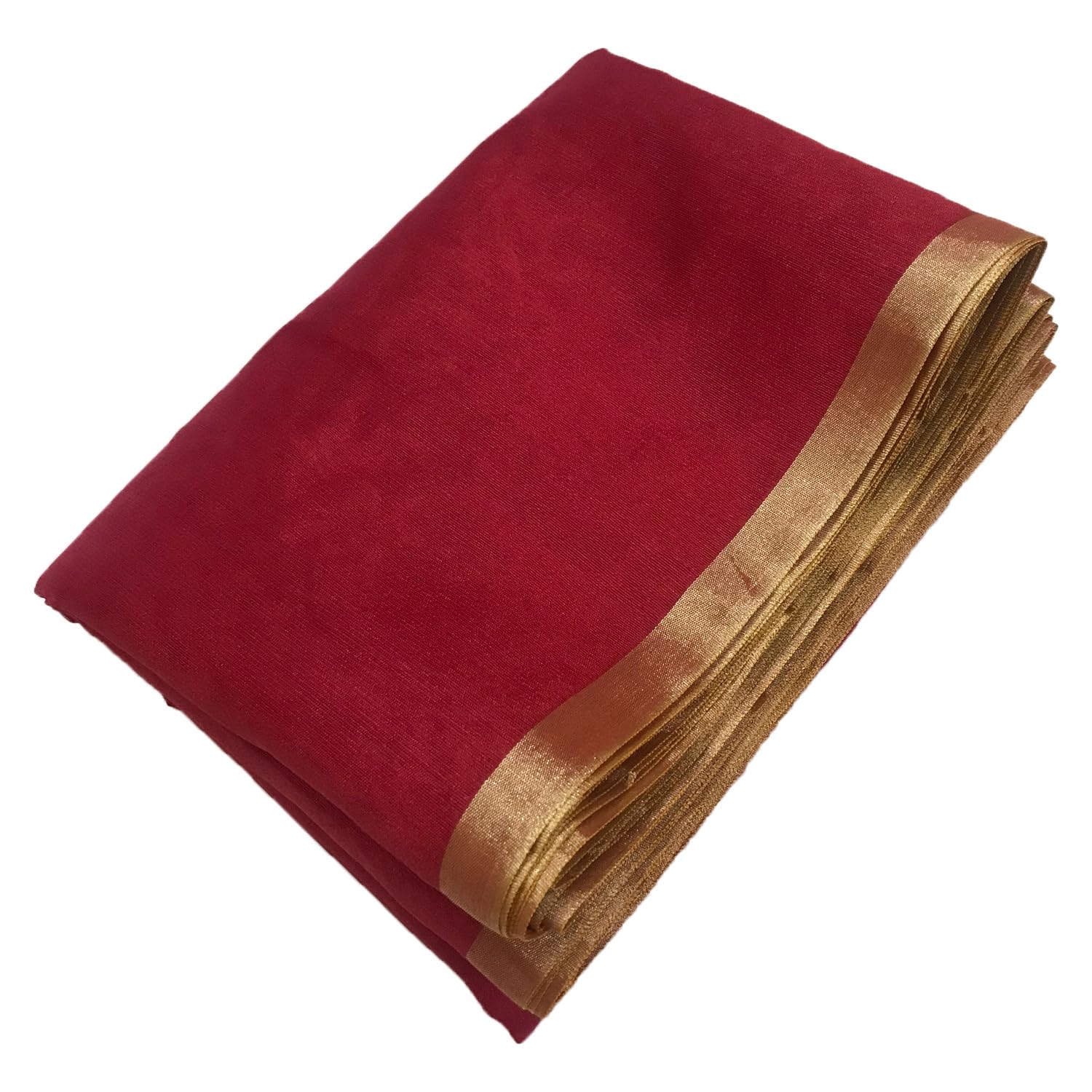 Royal Textiles Chanderi Silk Groom Safa/Fetha/Pagdi/Turban Cloth with Gold Border For Wedding/Festival/Cultural/Religious Occasion-picture-49