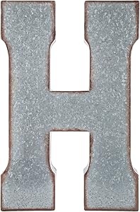 Hobby Lobby Home Décor X-Large Galvanized Rustic Industrial Metal Letter Wall Hanging Table Decor - H