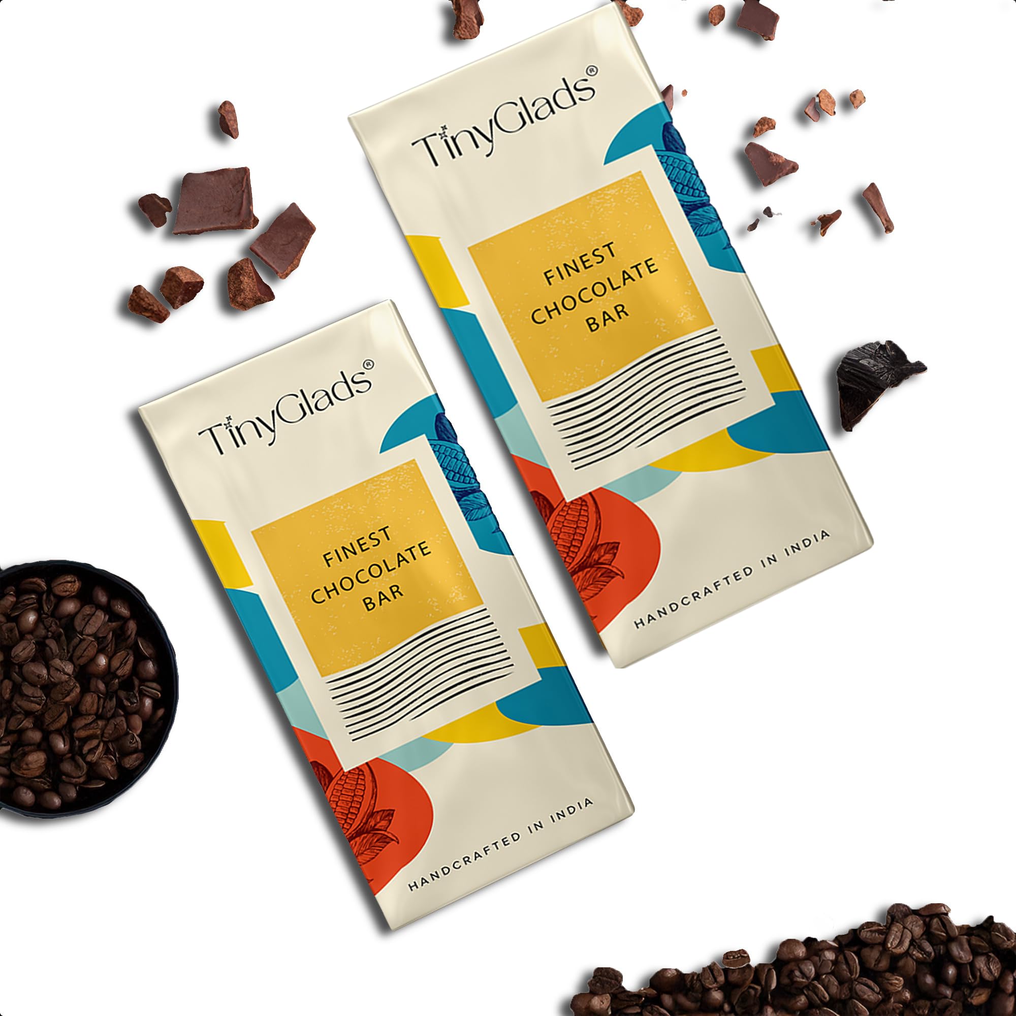 TinyGlads Raisin Coffee Dark Chocolate Bar | Duo Pack | 160 grams-image-19