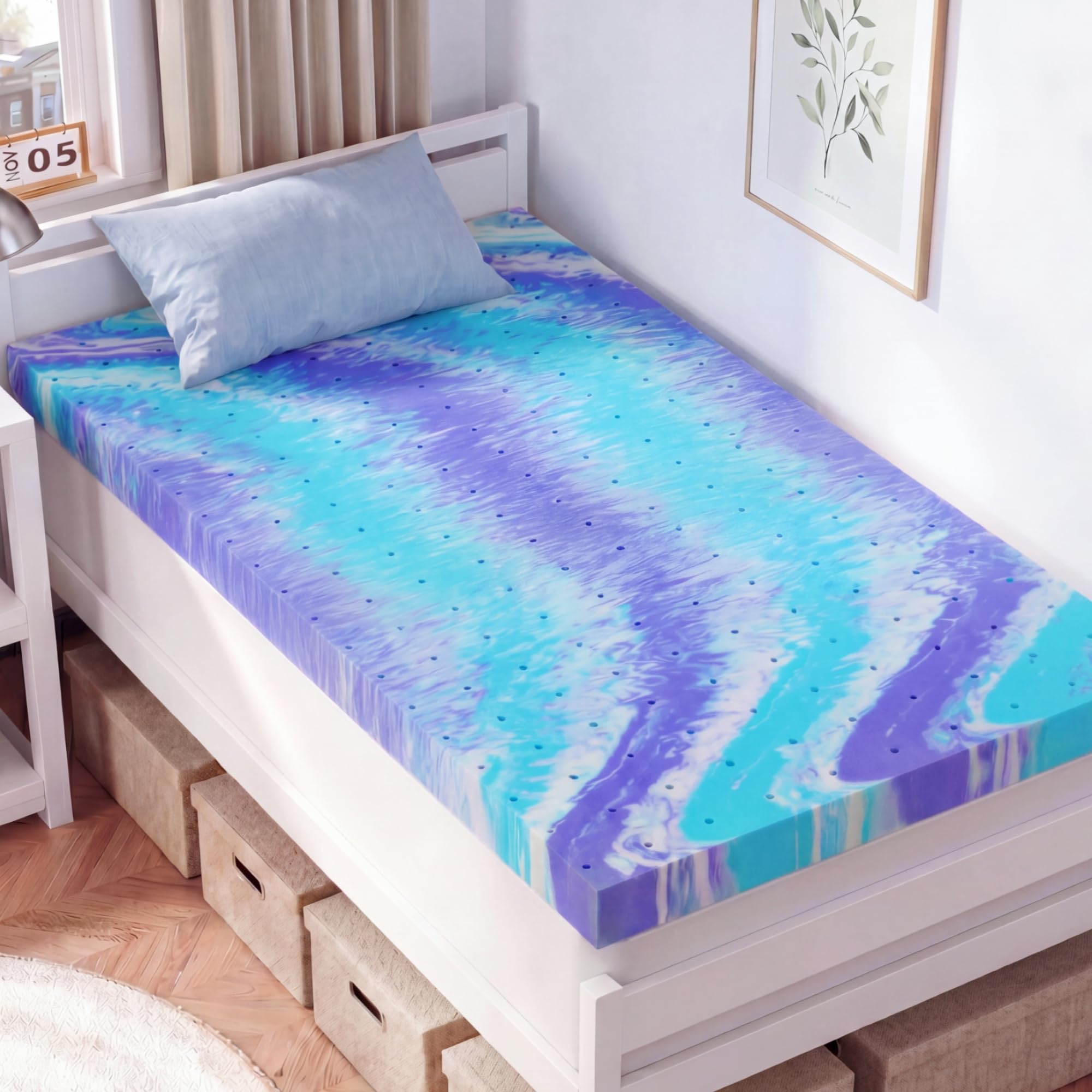 BedsPick 3 Inch Twin XL Memory Foam Mattress Topper