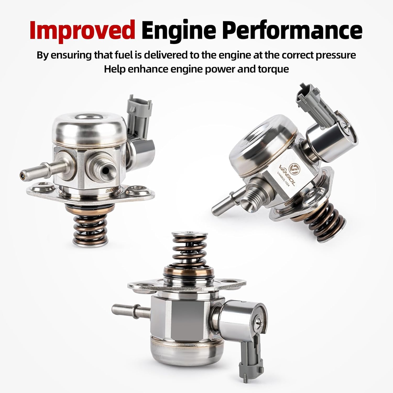 High Pressure Fuel Pump Compatible with Ford Explorer 16-19, Escape 17-19, Fusion 17-20, Focus 16-18, Edge 15-18, Mustang 15-21, Lincoln MKZ MKC 2.0L 2.3L Replace HM10033 EJ7Z9350A