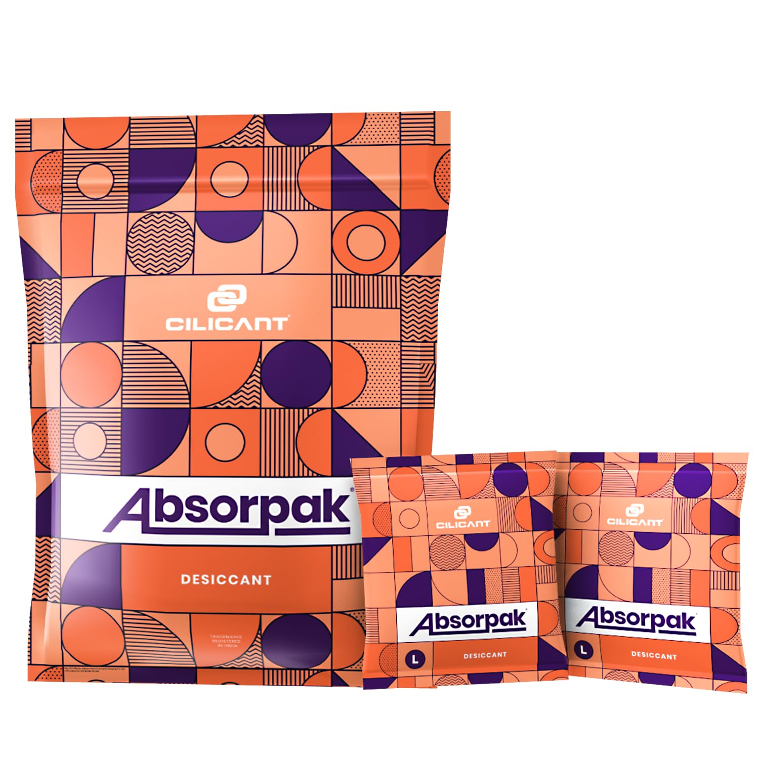 Absorpak Desiccant Packs for Storage - Silica Gel Packets Moisture Control - 25 pcs Large (40g each) - Silica Packets for Shoes, Clothes, Electronics, Moisture Absorbers for Food Pantries & Households