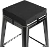 Bar Stool Cushions Square 30x30cm Small Cushions for Bar Stools with Ties Small Seat Pads with Washable Cover 1 Piece Black