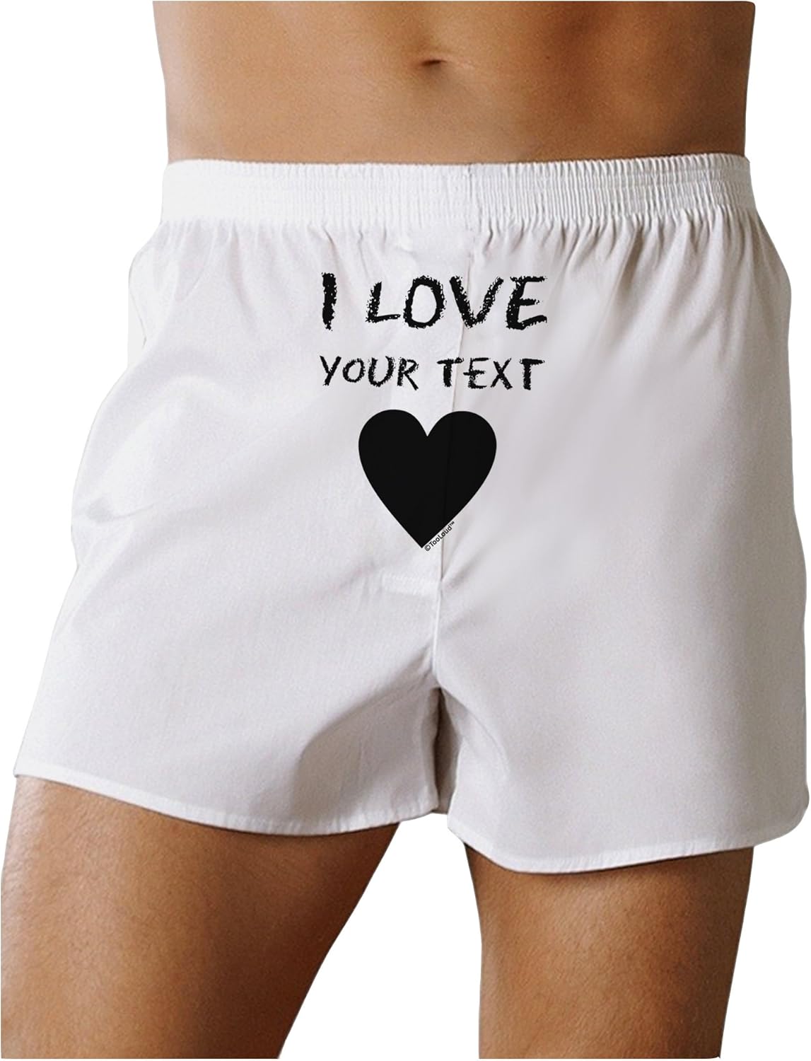 TOOLOUD Personalized I Love Customized Front Print Boxers Shorts