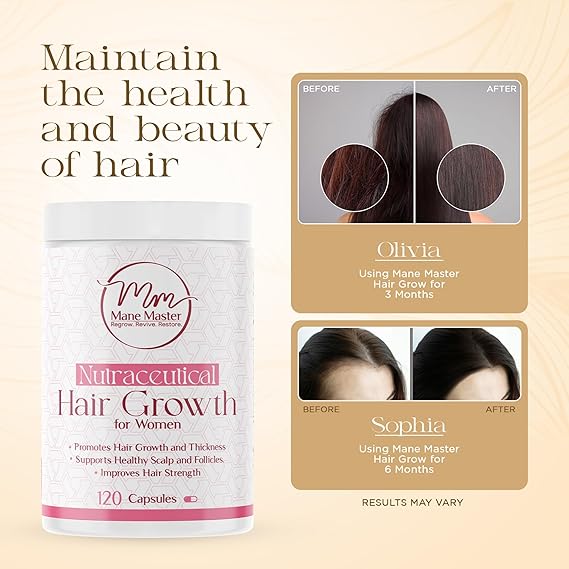 Hair Growth Supplement for Women 120 Capsules Hair Loss Treatment for Women Hair Supplements for Thicker, Stronger Hair Hair Growth Pills with Biotin & Vitamins for Fast Results