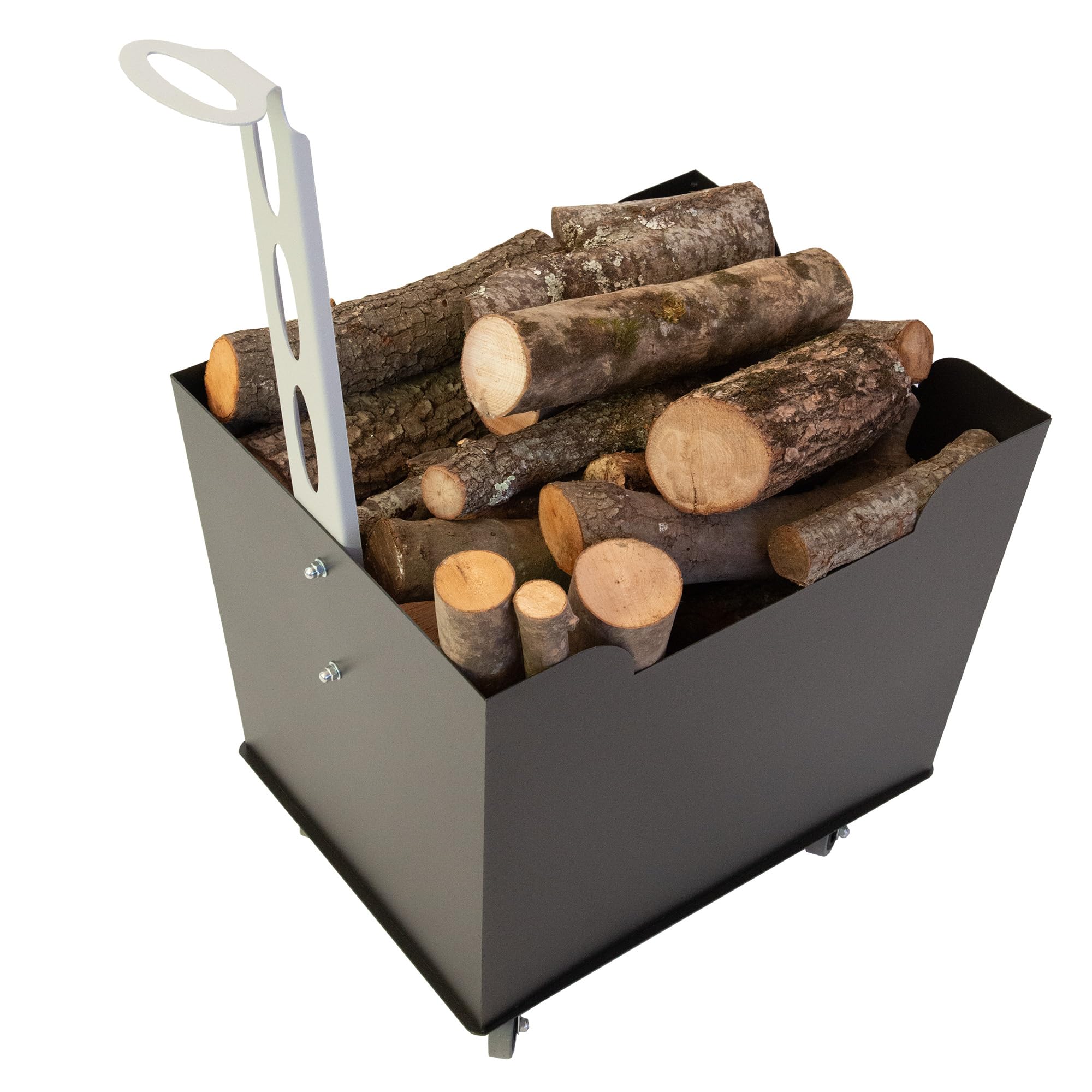 TROLLEY - CARRELLO PORTA LEGNA IN FERRO CON RUOTE PORTATA 200 KG