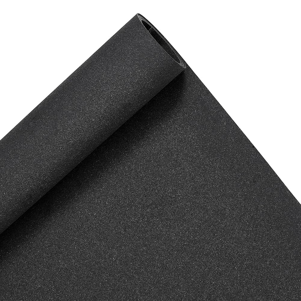 BENECREAT Leather Stiffener Roll, 150x30cm/59x11.8inch PVC Leather for Bags Black Imitation Leather Sheet Craft Material for Purse Lining and DIY Projects, 0.6mm Thick