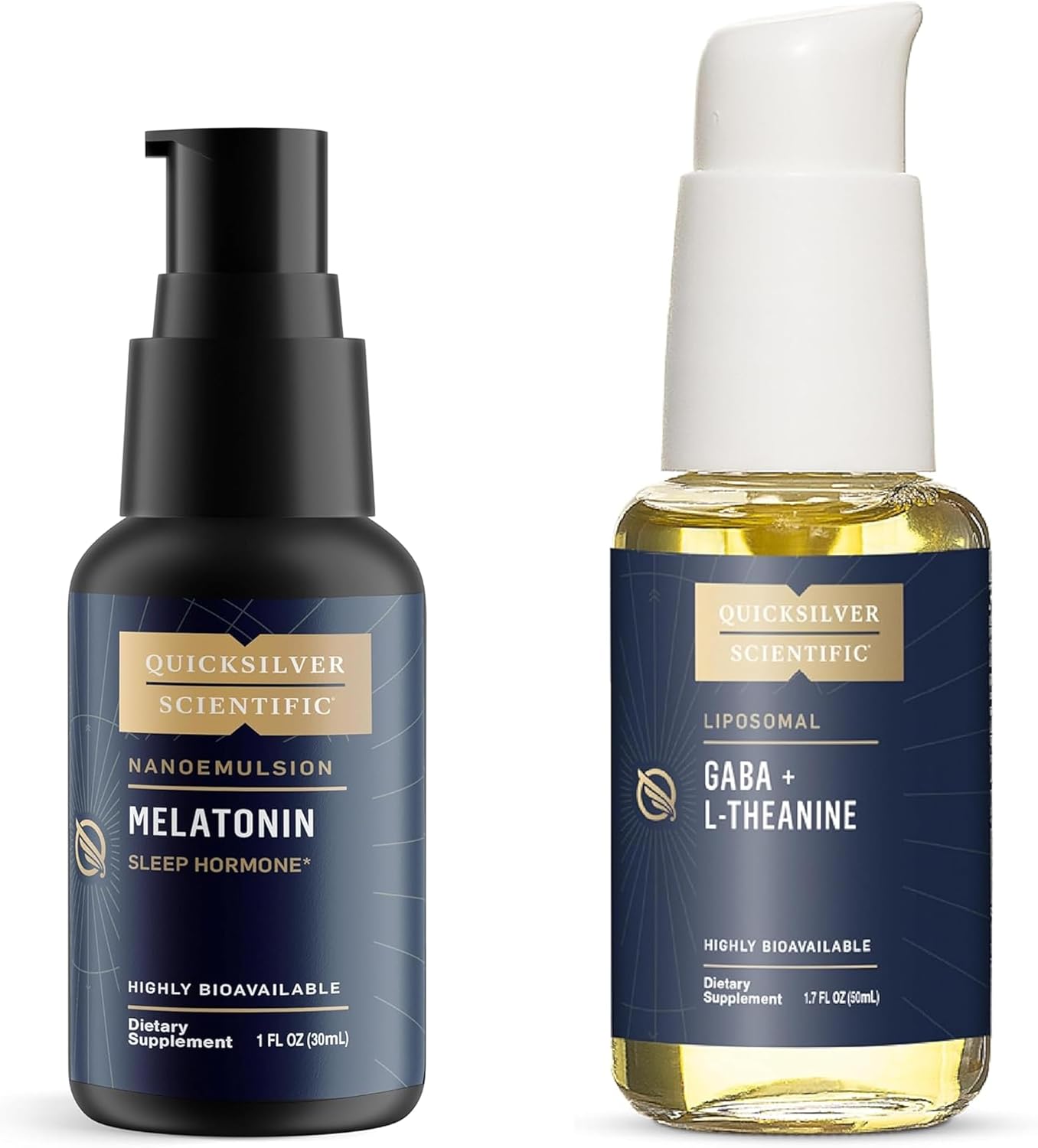 Quicksilver Scientific Liposomal Melatonin Liposomal GABA + L Theanine Bundle
