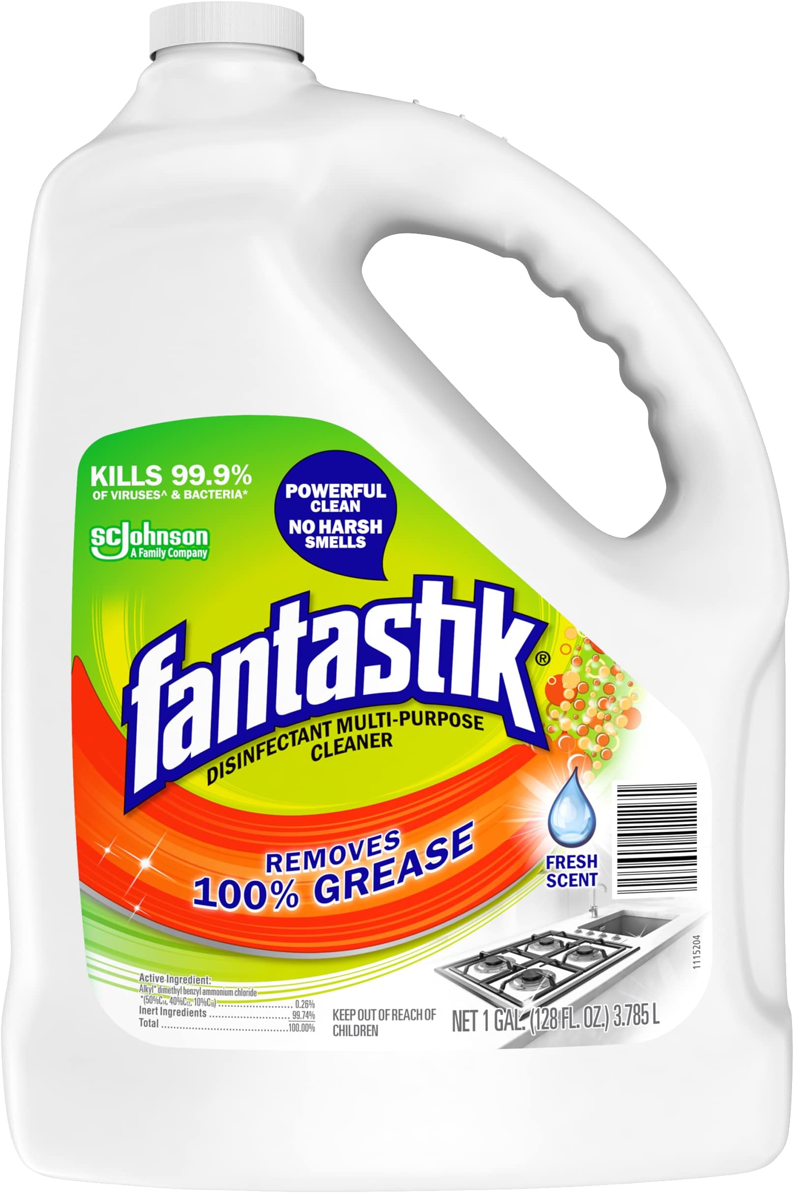 Fantastik All-Purpose Cleaner Refill, Fresh Scent, 128 oz