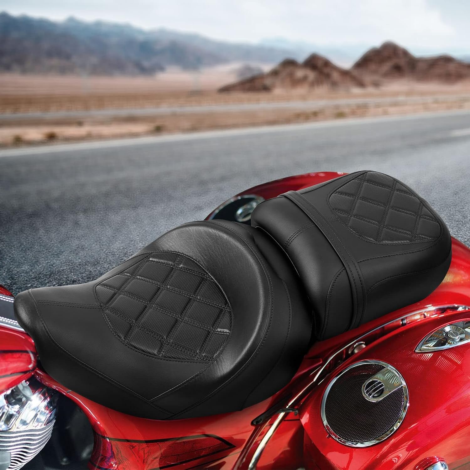 TCMT Driver Passenger Seat Fit For Indian Springfield Dark Horse 2021-2024 Chieftain 2014-2024 Chieftain Dark Horse 2016-2024 Chief Classic Vintage 2014-2018 Roadmaster 2015-2024
