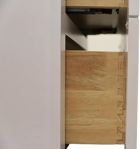 Miniatura 7 de White Shaker - Base para lavabo de baño con cajones de 36 pulgadas, listo para montar