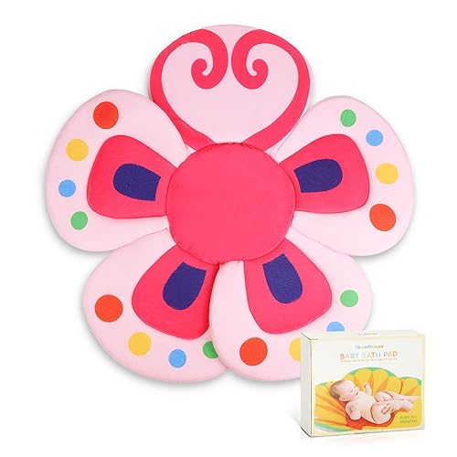 Miniatura 9 de Almohadilla de baño de bebé para fregadero de bañera infantil, bañera de flores antideslizante para bebés de 0 a 6 meses, cojín de baño suave