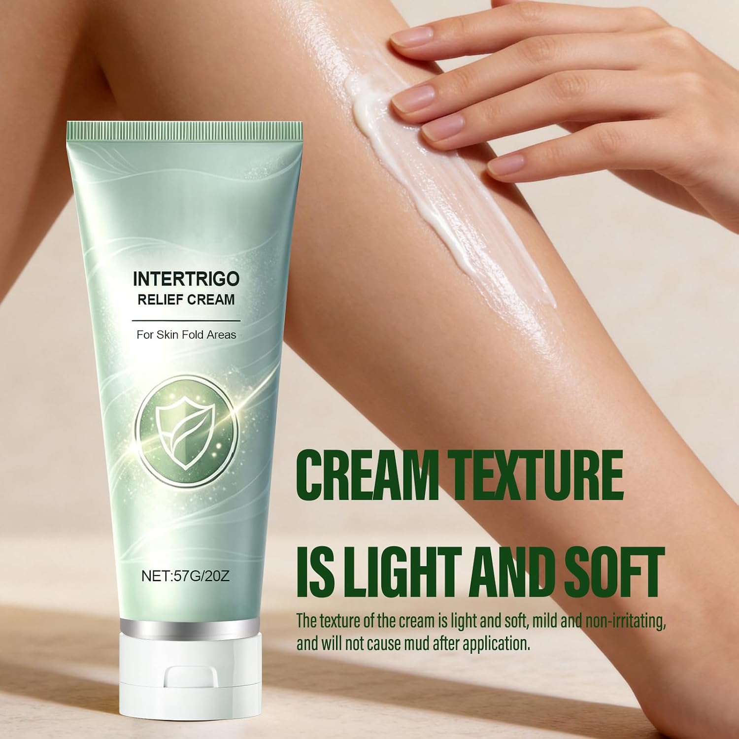 2PCS Intertrigo Cream, Skin Fold Care & Chafing Support Cream, Fast-Drying Moisture Control Formula for Daily Comfort, Helps Soothe Skin Fold Areas
