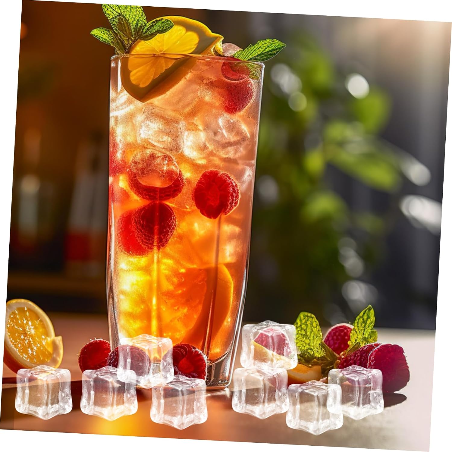 Alipis 100pcs Clear Faux Acrylic Decorative Ice for Table Centerpieces Wedding Vase Fillers and Bar Photography Props