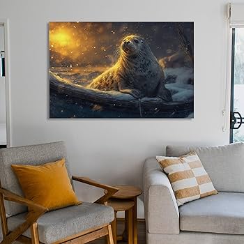 不安になってくるアザラシ　絵画 不安になってくるアザラシ 絵画 不安になってくるアザラシ絵画