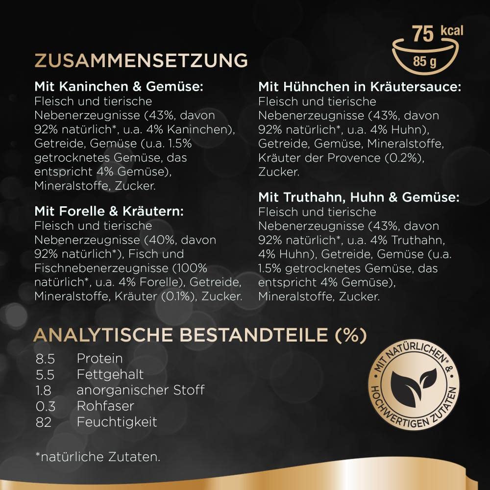 SHEBA Adult & Senior - Katzenfutter nass - 72 x 85g Schalen - Nassfutter für Katzen - Sauce Spéciale Herzhafte Komposition - Großpackung | Herzhafte Komposition, Schalen, Großpackung