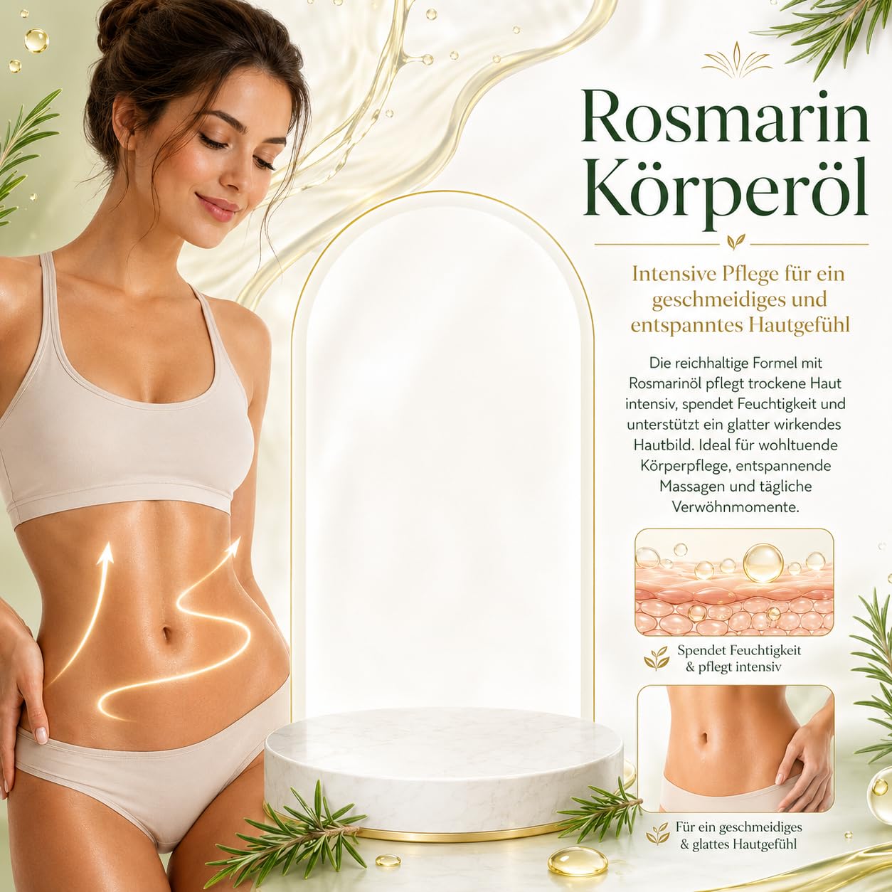 Divinova Kollagen Körperöl zur Hautstraffung Feuchtigkeitspflege Öl für Narben Falten Dehnungsstreifen Bauch Arme Beine und Massage (Weiß,25 ml (4er Pack))
