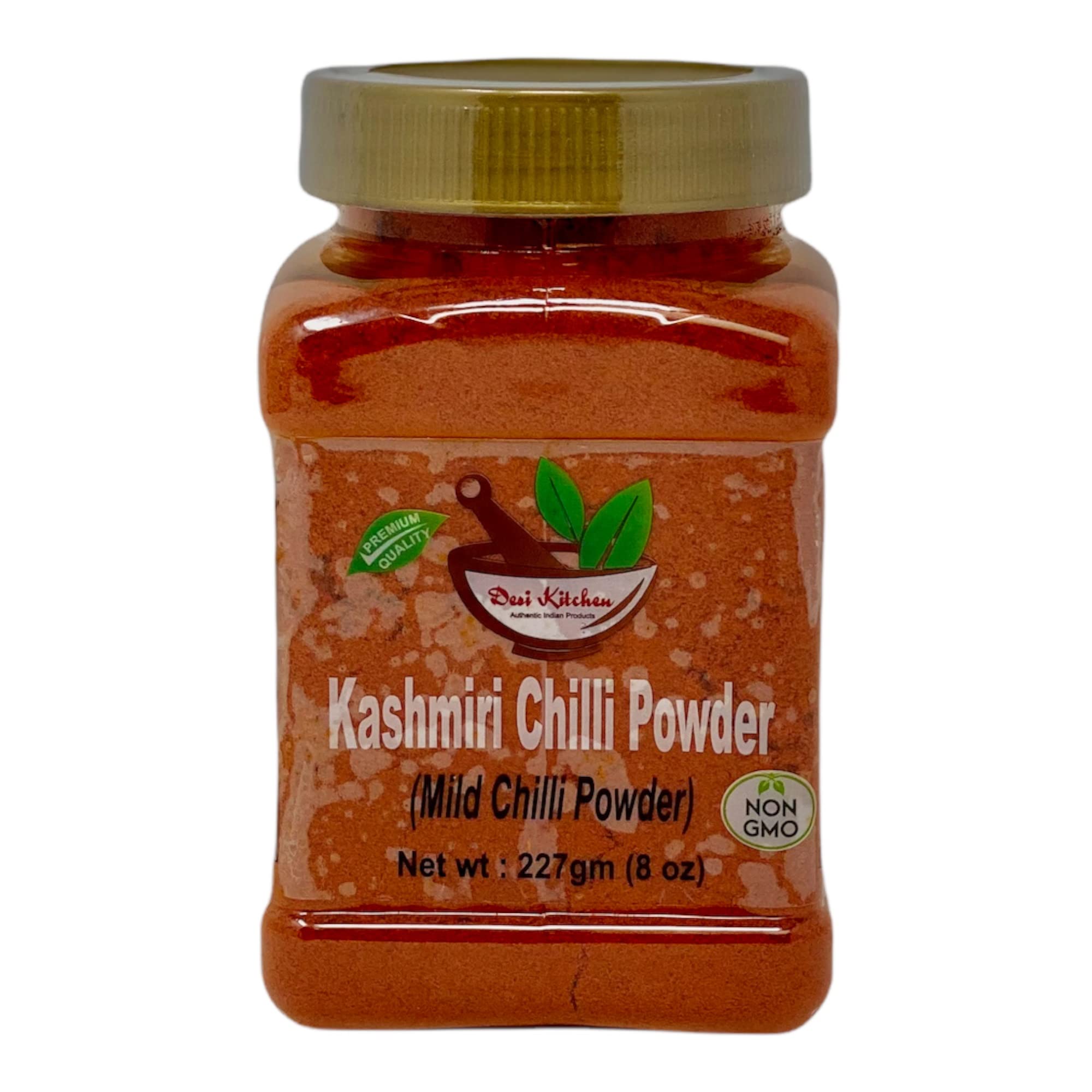 Desi Kitchen Kashmiri Chilli Powder (Mild Chilli Powder) 8oz (227g) | All Natural | Salt Free | Vegan | NON GMO | By Rani Foods