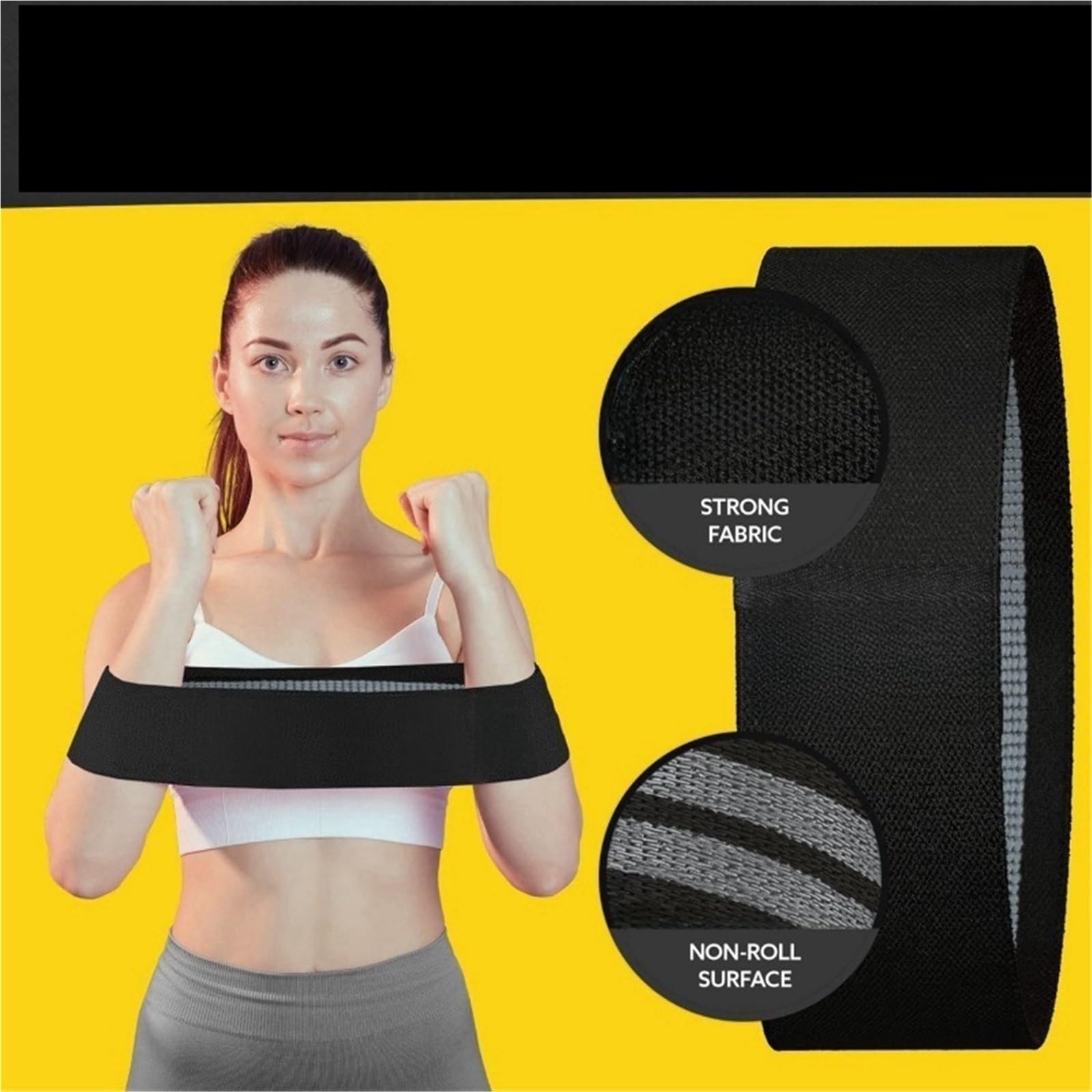 Bandes de Résistance en Tissu Lot de 3 Bandes élastiques résistance for Le Yoga et la Gym