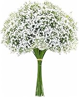 LYRWI 10PCS 21-Inch Realistic Artificial Baby's Breath Flowers - Non-Shedding Faux Gypsophila for Weddings, Home Decor & Events
