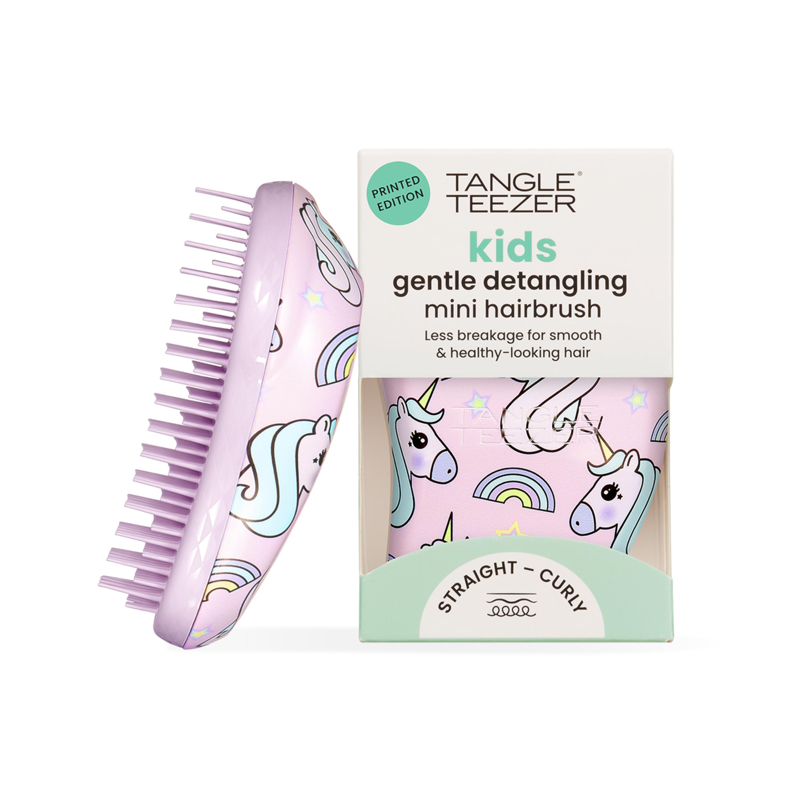 Tangle Teezer Mini Original - do włosów mokrych i suchych - szczotka do rozczesywania do wszystkich rodzajów włosów - idealna szczotka dla dzieci i w podróży - Magia jednorożców
