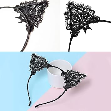 2PCS Lace Cat Ears Headband Exquisite Sweet Sexy Women Hair Accessories