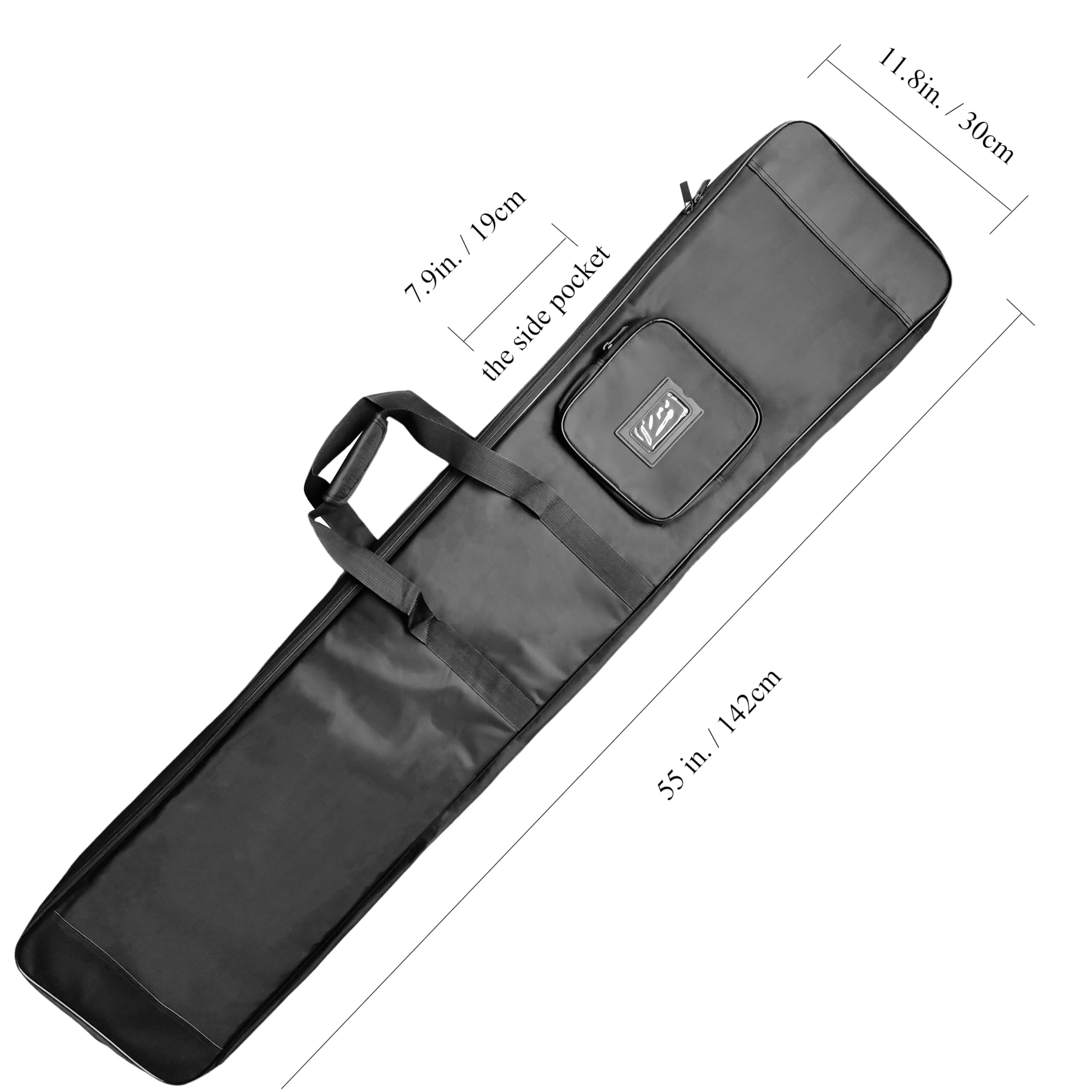 LEONARK HEMA Bag, Zaino protettivo Feder Sword, 142cm, doppio manico, tessuto Oxford 1680D, può contenere 2 spade, tasca per accessori, tasca trasparente per carte, nero