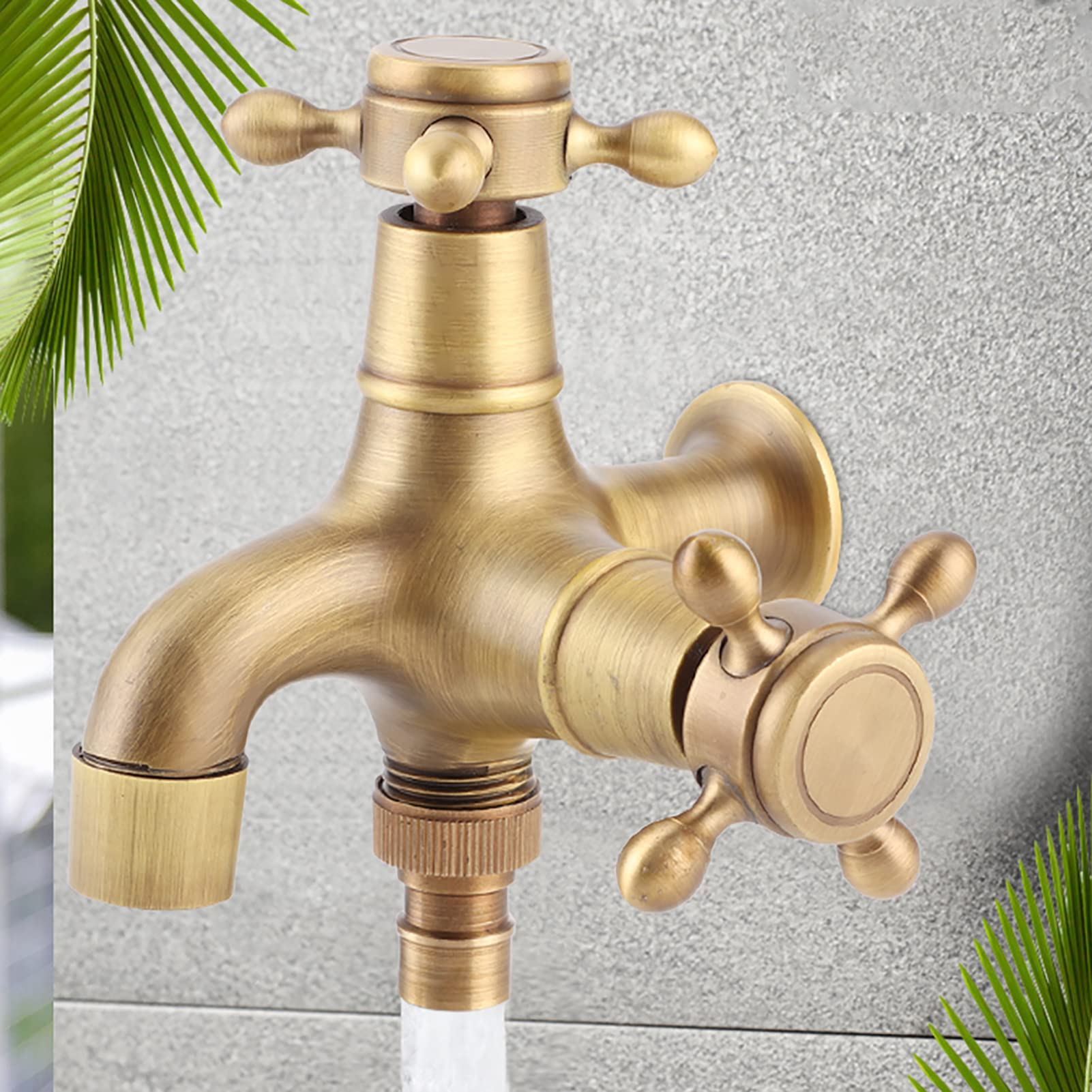 Lavatrice Rubinetto Giardino a Parete, G1/2in per Piscina in Stile Retrò | Monocomando con Rubinetto per Acqua Fredda Acqua per Lavello da Bagno da Giardino