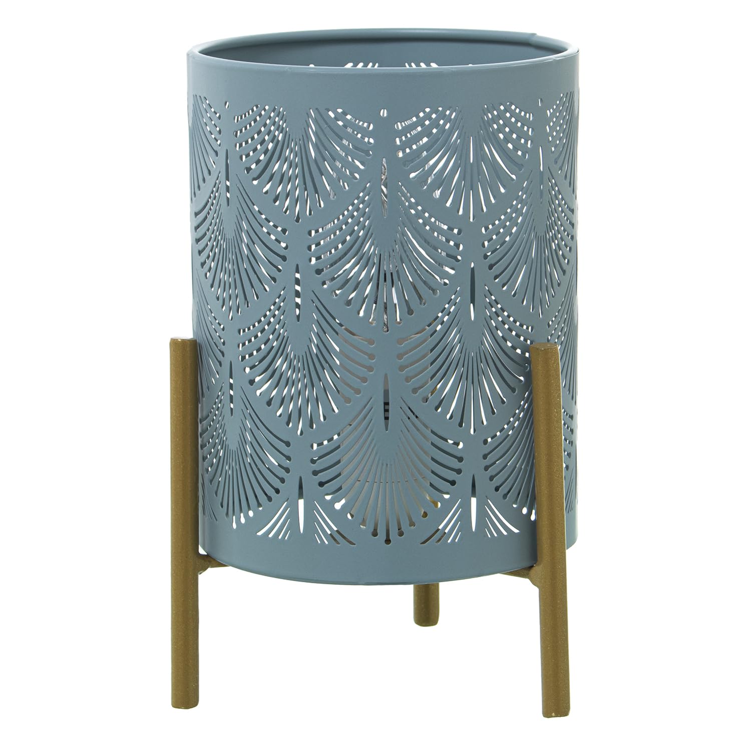 Lampe de table E14 en métal bleu et or avec câble de 108 cm pour éclairage ciblé