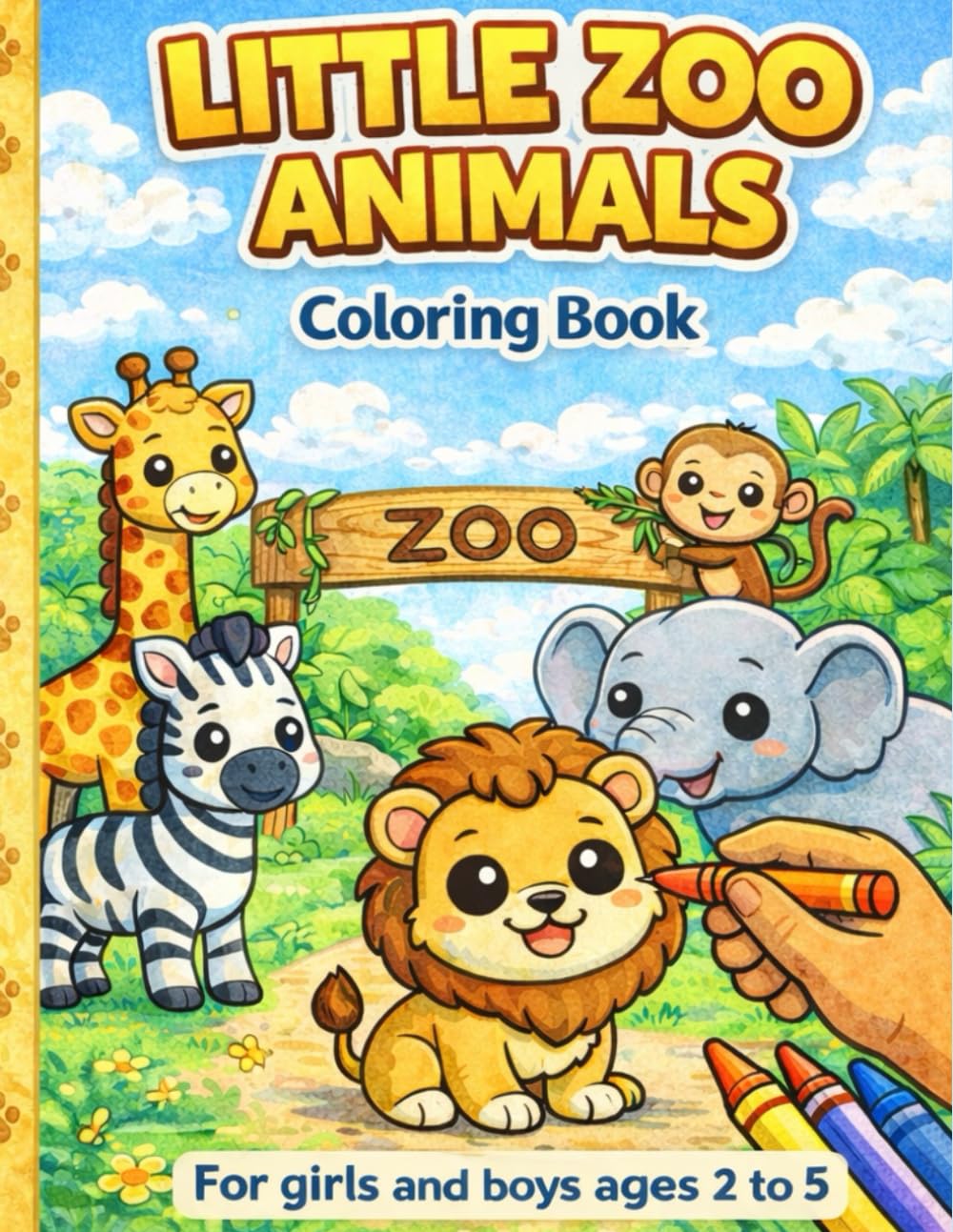 Little Zoo Animals: Coloring Book (Little Coloring Books Series)
